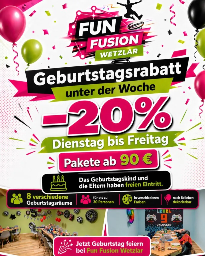 geburstag unter der woche